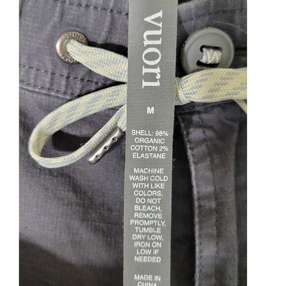 Vuori Ripstop Mens Beige Gray Elastic Waist Drawstring Outdoor Pants Medium M - Picture 8 of 8